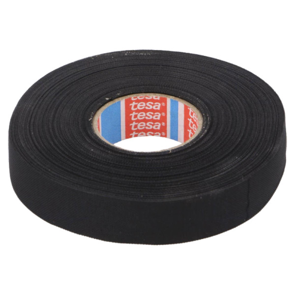 TESA Linnentape PET-wol - 19 mm breed - 300 um dik - Tot 150 graden - 25 meter - zwart