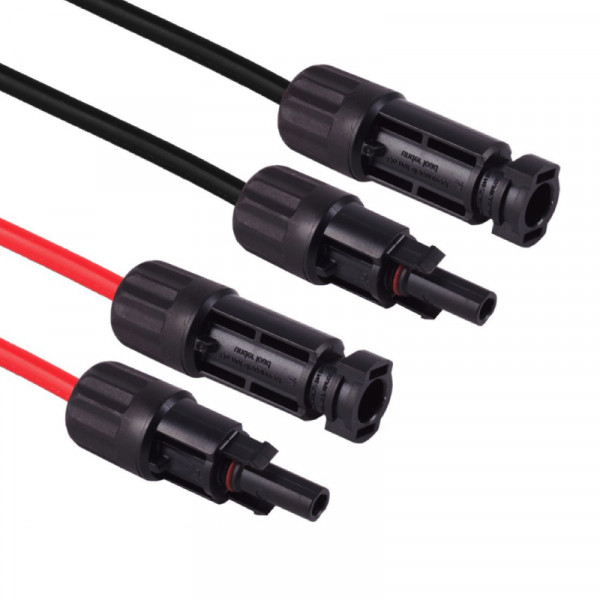 MC4 Solar Verlengkabel Set - 6mm2 - 20 meter - Zwart/Rood