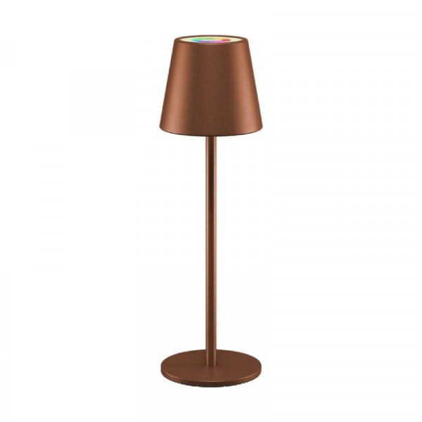 Draadloze LED Tafel lamp - USB-C oplaadbaar - RGBW en dimbaar - 170 lm - Brons