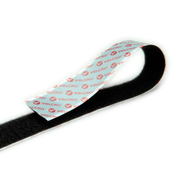 VELCRO® Klittenband - Zachte kant - Zelfklevend - 25 mm breed - 25 meter - Zwart