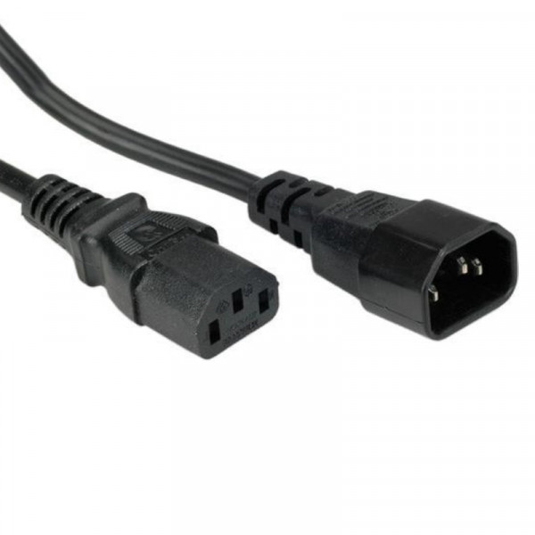 Bachmann C13 - C14 Verlengkabel - 3 x 1mm2 - 2,5 meter - Zwart