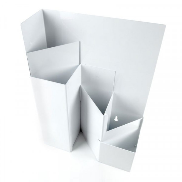 Opbergrek voor kabelbinders - 5 vakken - Wit