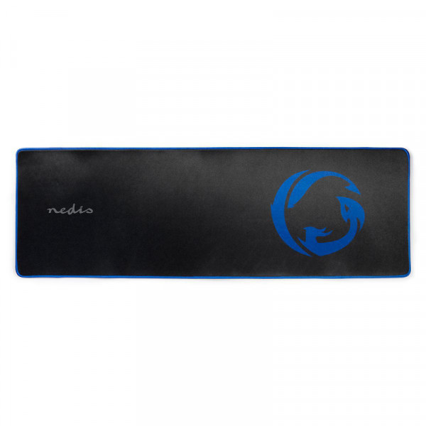 Gaming Muismat - 92 x 30 centimeter - Met antislip - Zwart-Blauw