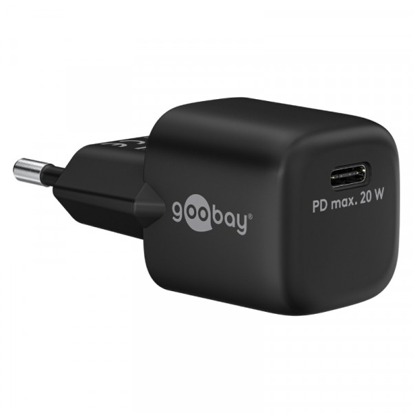 USB-C Oplader - 20W - PD - GaN - Nano - Zwart