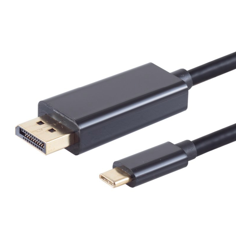 USB-C naar DisplayPort kabel - 8K 60Hz - 1 meter - Zwart