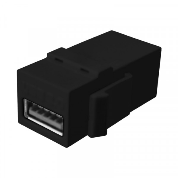 Plenty USB Keystone voor Plenty Prolink Stekkerdoos - USB 3.2 Gen 1 - Zwart