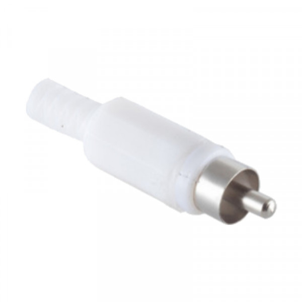 Soldeerbare Mono Tulp Connector (m) - Wit