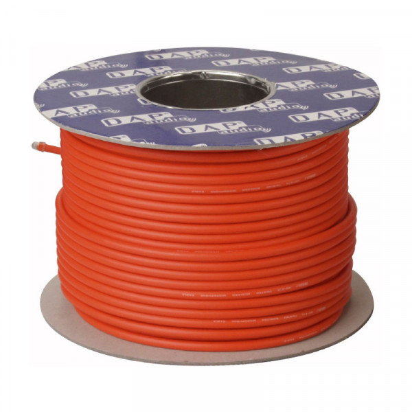 DAP Microfoonkabel - 2 x 0,12mm2 - Rood - 100 meter