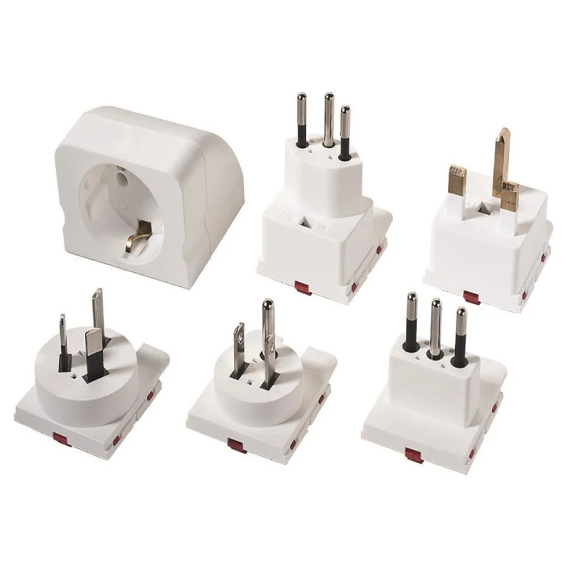 Multi-reisstekker adapterset in wit