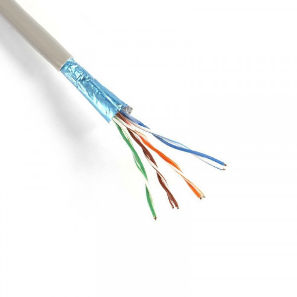 FTP CAT6 Gigabit Netwerkkabel - CU - 24AWG - Stug - Per meter - Grijs