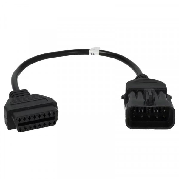 OBD2 Adapterkabel voor Opel 1997 - OBD1 10 naar 16-pins OBD2 - 0,3 meter - Zwart