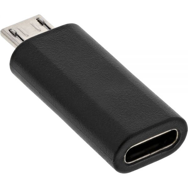 USB C Female Naar USB Micro B Male Adapter - USB 2.0 - Zwart