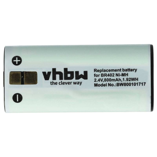 Accu voor Olympus BR403, BR402 - 2,4V - 800mAh - Grijs