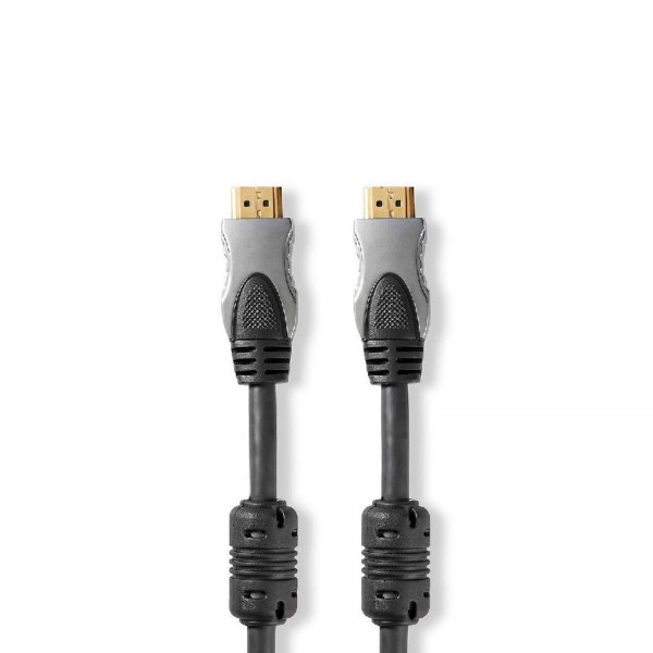 HDMI 1.4 Kabel - 4K 30Hz - Verguld - 0,75 meter - Zwart/Grijs