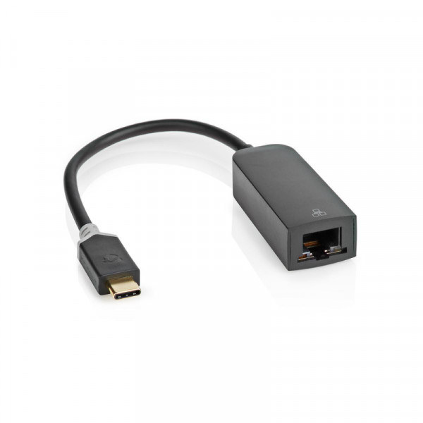 USB-C (m) naar RJ45 (v) Gigabit Ethernet Adapter - 0,15 meter - Zwart