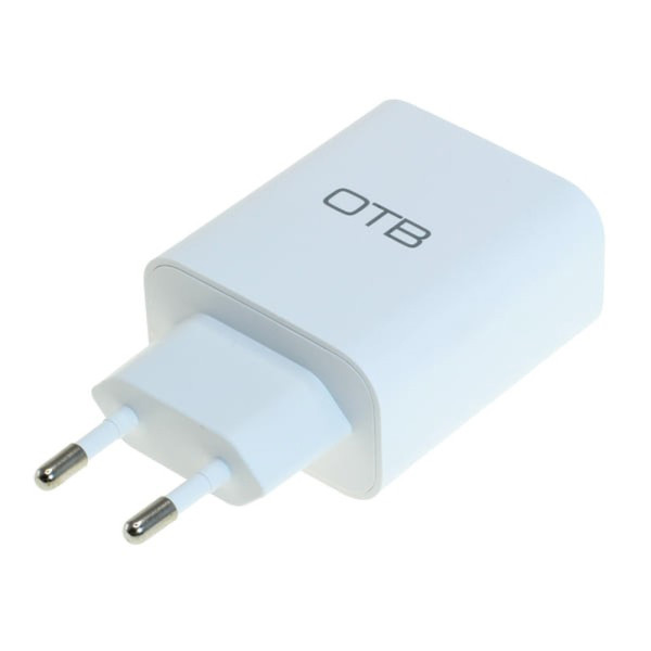 USB Oplader - 5V - 2,4A - 12W - 2 x USB-A - Wit