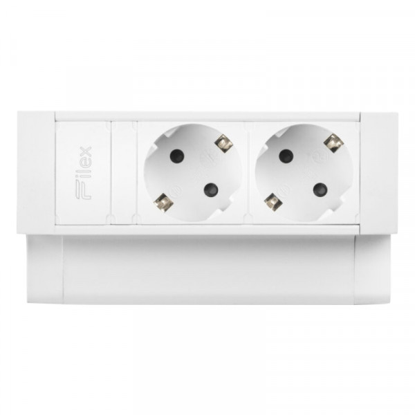 Power Desk Up 2.0 - 2x Schuko - 1 meter eGST (m) - Wit