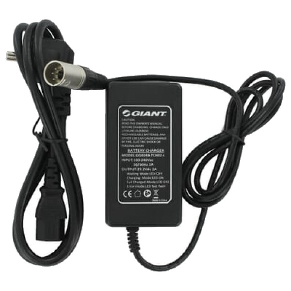 Oplader voor Giant E-bike - Voor 26V Accu's - 29,2V - 2A - 58,4W - XLR 4-pin - Zwart