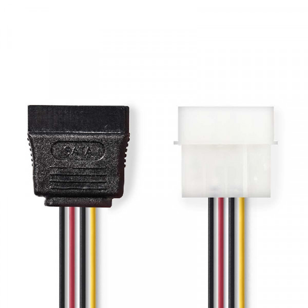 Molex - SATA Voedingskabel 0,15m