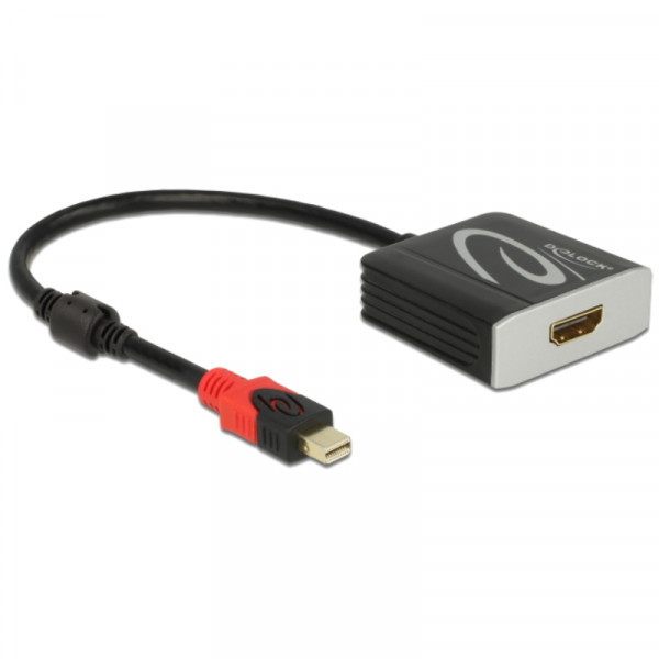 Delock Mini-DisplayPort naar HDMI Adapter - 4K 60HZ - Actief - 0,2 meter - Zwart