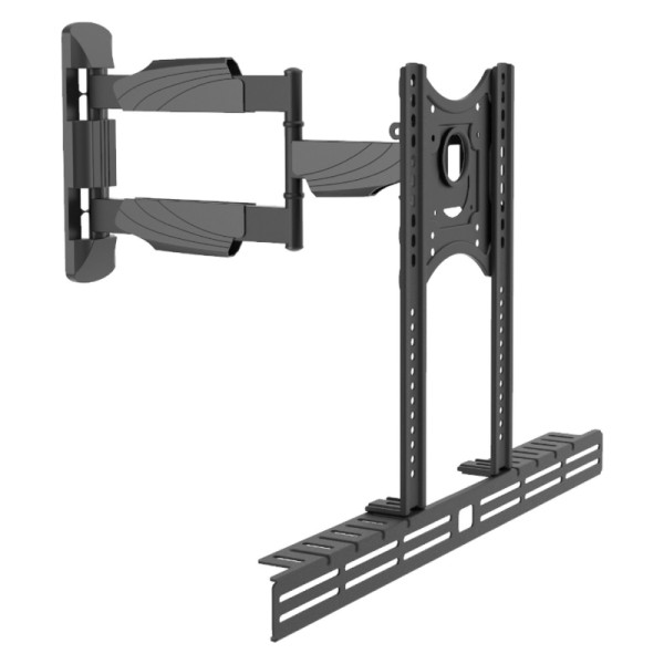 Cavus TV muurbeugel voor 23-55 inch - Full motion - Met universele Soundbar beugel - Zwart