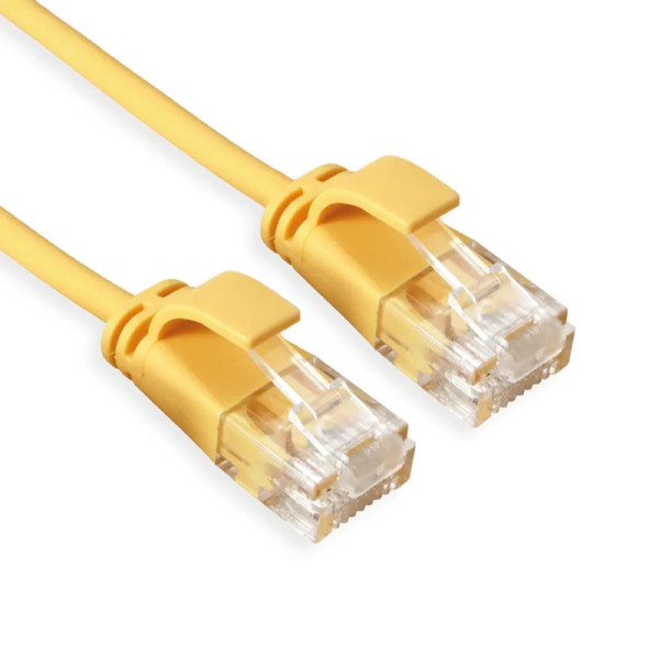 UTP CAT6A Slimline 10 Gigabit Netwerkkabel - CU - 1,5 meter - Geel