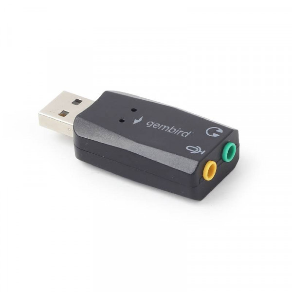 USB Geluidskaart - 2x 3,5mm aansluiting - Zwart