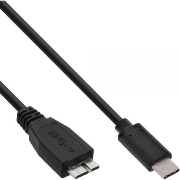 InLine USB 3.1 Typ C/Micro-B 0.5m USB-kabel 0,5 m USB 3.2 Gen 2 (3.1 Gen 2) USB C Micro-USB B Zwart