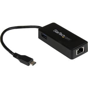 StarTech USB C 3.1 Gigabit Netwerkadapter + 1x USB 3.0 poort Zwart