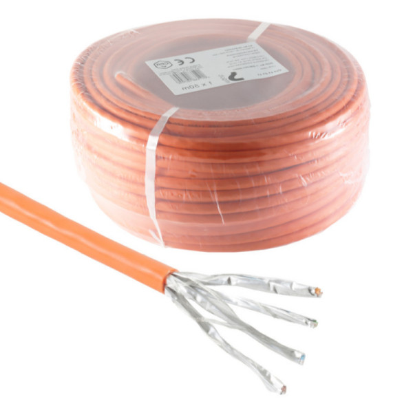 S/FTP CAT7 10 Gigabit Netwerkkabel - CCA - 23AWG - Stug - LSZH - 25 meter - Oranje