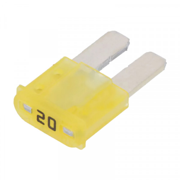 Micro2 Autozekering - 20 Ampere - Geel - 10 stuks