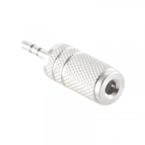 3,5mm (v) - 2,5mm Stereo Jack (m) Adapter - Metaal - Zilver