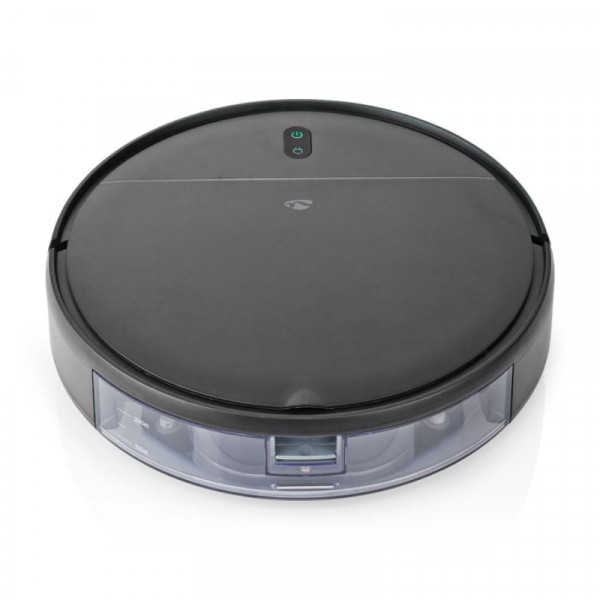 Slimme Wifi Robotstofzuiger - 0,2 Liter - Vegen, dweilen en stofzuigen - 90min gebruiksduur - Zwart