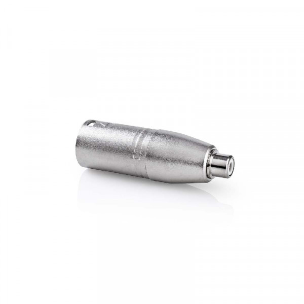 XLR 3-pin (m) - Mono Tulp (v) Adapter - Metaal