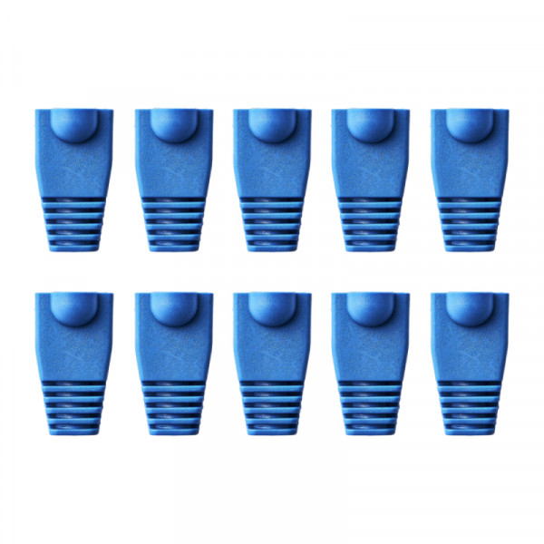 RJ45 Tule - 10 stuks - 6mm kabeldiameter - Blauw