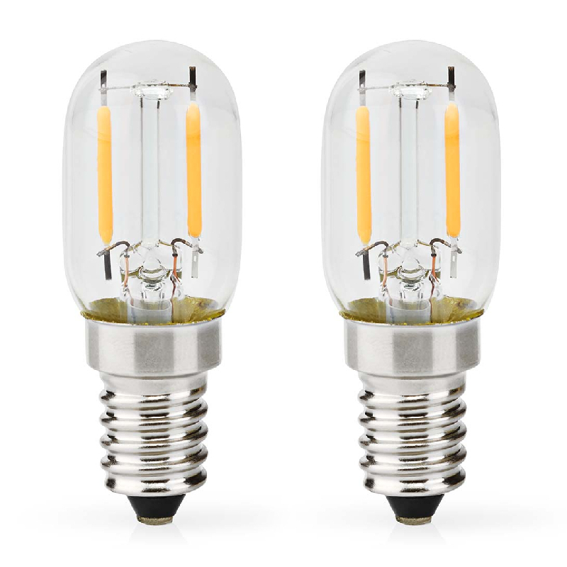 E14 LED Lamp - 2W - 2700K Warm Wit - Voor koelkast&afzuigkap - 2 stuks