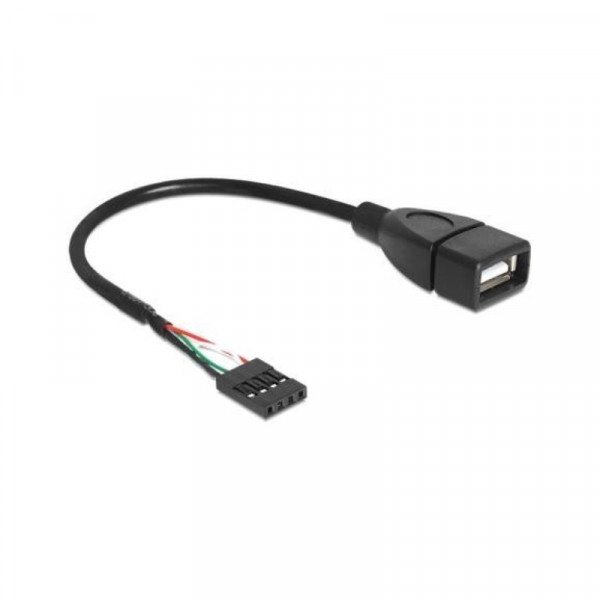 20cm USB 2.0 Kabel - USB A naar 4-pins Moederbord Aansluitkabel F/F