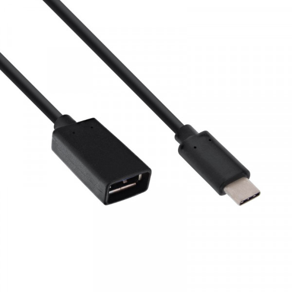 USB-C OTG Adapterkabel - 3.2 Gen 2 - 0,15 meter - Zwart