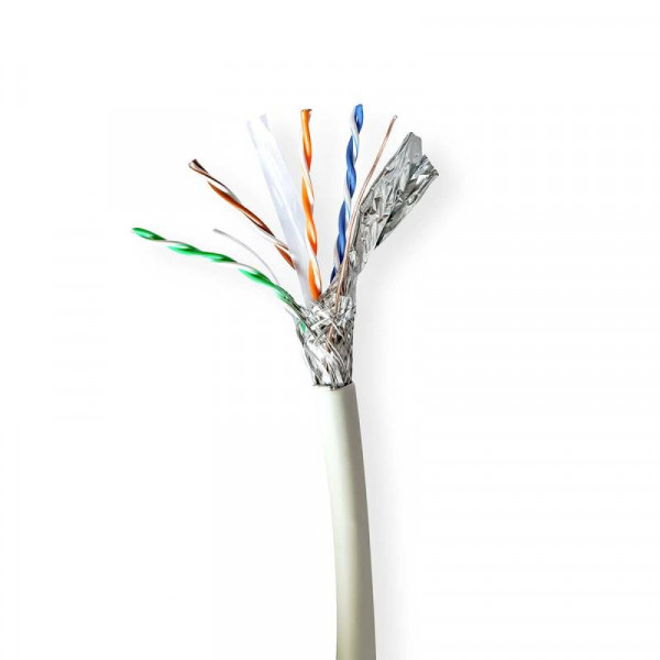 S/FTP CAT6A 10 Gigabit Netwerkkabel - CU - 26AWG - Stug - LSZH - 305 meter - Grijs
