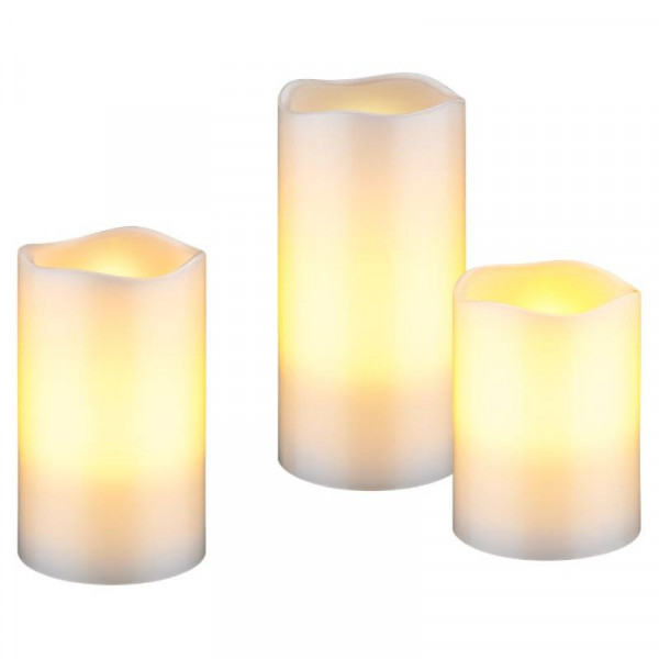 Set van 3 LED Kaarsen - Op afstand bedienbaar - Warm wit