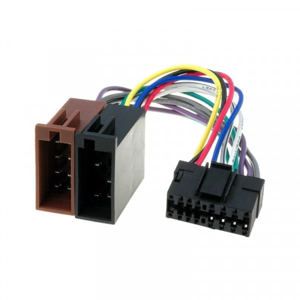 ISO kabel voor JVC autoradio - 30x12mm - Diverse KS, KD en KW - 16-pins - 0,15 meter