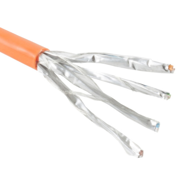 S/FTP CAT7 10 Gigabit Netwerkkabel - CU - 23AWG - Stug - LSZH - Oranje - Per meter