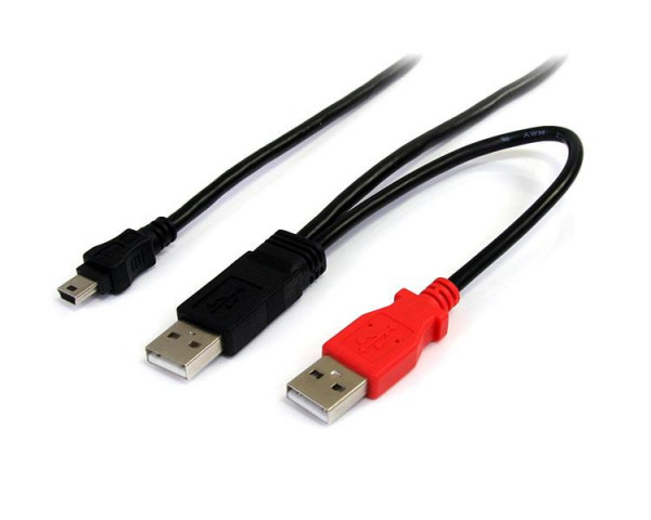 StarTech 1,8 m USB Y-kabel voor externe harde schijf - USB A naar mini B