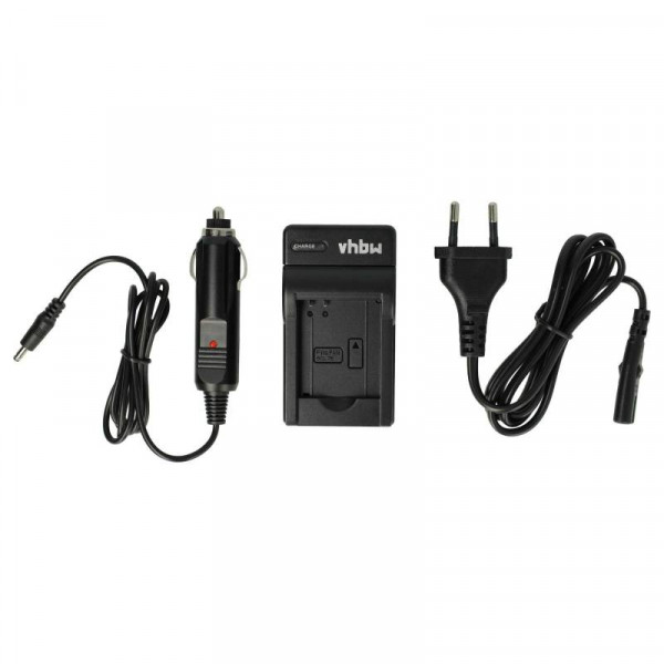 Accu oplader voor Panasonic Lumix DMC-F5P, DMW-BCL7 - Met 12V plug - Zwart