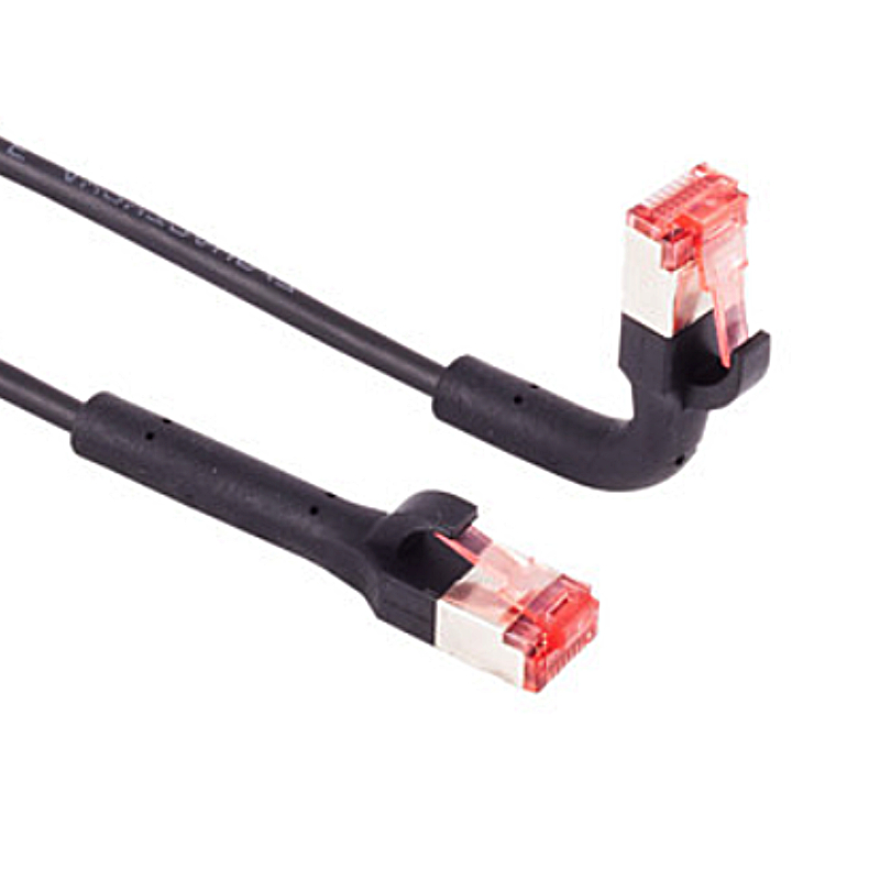FTP CAT6A 10 Flexline Gigabit Netwerkkabel - CU - Buigbare connector - 0,25 meter - Zwart