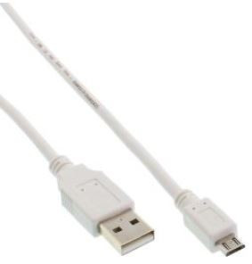 InLine Micro-USB 2.0 kabel USB A naar Micro-USB B 1,5m Wit
