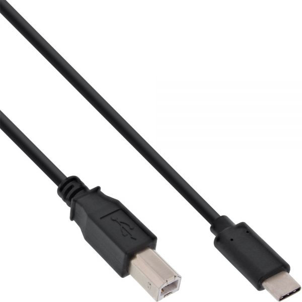 InLine USB 2.0 Aansluitkabel USB 3.1 C - USB B 0,5m