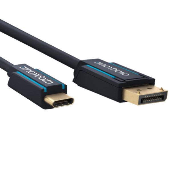 Clicktronic USB-C naar DisplayPort kabel - 4K 60Hz - 1 meter - Zwart