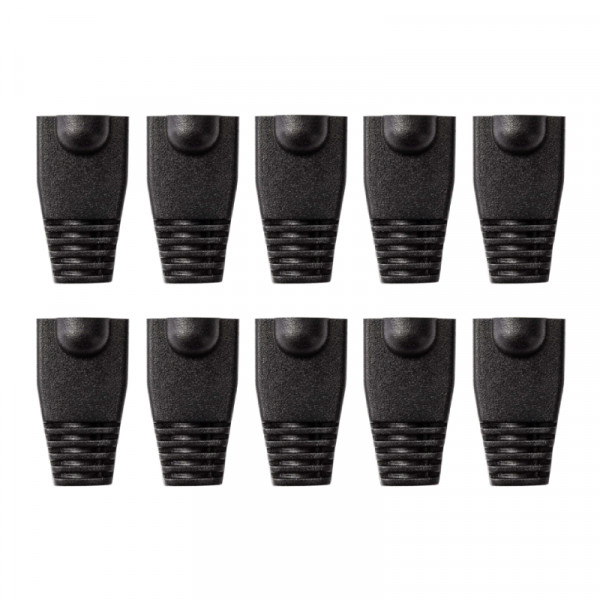 RJ45 Tule - 10 stuks - 6mm kabeldiameter - Zwart