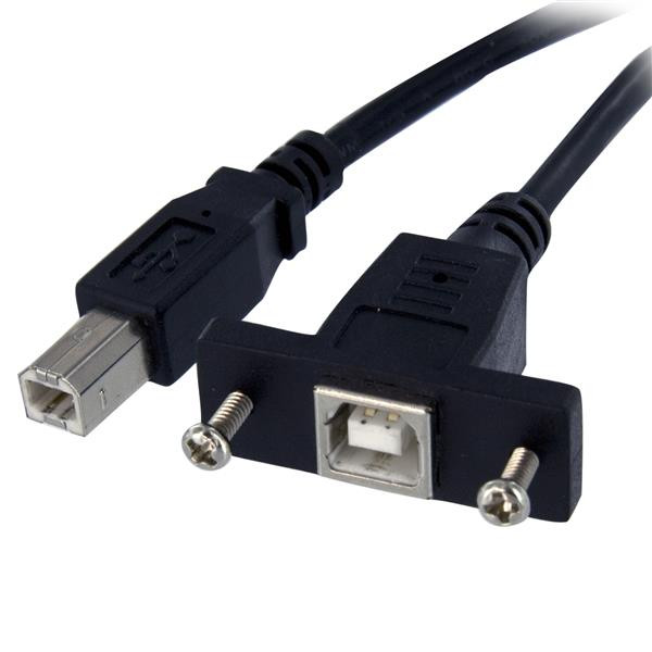 StarTech 91 cm lange, paneel monteerbare USB-kabel B naar B - F/M